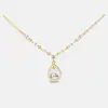 Collar de Diamantes Brillantes en Forma de Gota de Agua de Gama Alta para Mujer, Cadena para Clavícula Estilo Dulce Ins de Lujo Ligero Cadena para Celebridad de Internet Regalo