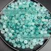 Contas de ábaco de flor azul flutuante de gelo alto 10mm de espessura contas soltas de jade atacado acessórios para pulseira e colar faça você mesmo