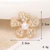 Nova Flor de Pérola flor de cinco pétalas diy capa de celular acessórios de joia gota d'água furo de pérola flor para sapatos material de acessórios