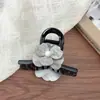 Grampo de Cabelo de Acetato Flor Doce de Verão Pérola Versátil Elegante Presilha para Prender Rabo de Cavalo Meio Preso Grampo de Cabelo na Parte de Trás da Cabeça