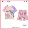 Pijamas de Verano de Algodón Imitación para Niños Pantalones de Manga Corta Niños y Niñas Ropa para Bebé con Aire Acondicionado Niños Grandes Traje Ropa para el Hogar para Padres e Hijos