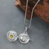 Colgante de collar con patrón de rama calada y lanugo para mujer, tipo píldora de incienso retro Temu, versátil y de alta gama, se puede abrir