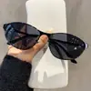 Gafas de Sol Estilo Cat-Eye para Mujer, de Alta Gama, Modernas, Protección UV, Estilo Retro Americano, Mismo Estilo que las Celebridades de Internet