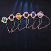 Broche de gemas de palacio retro europeo y americano para hombres y mujeres, alfiler universal de una palabra, aguja larga, accesorios para trajes y abrigos, venta directa de fábrica