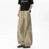 Calça cimitarra retrô americana, calça de trabalho masculina solta reta, calça casual larga da moda outono 2026