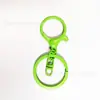 Conjunto de três peças com fecho de lagosta atacado de fábrica chaveiro pingente figura de brinquedo acessórios anel plano colorido fecho de oito
