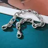 Pulsera de Plata de Ley S925 con Letra para Hombre Personalidad Vintage Guapo Punk Pulsera para Mujer Pareja Celebridad de Internet Mismo Estilo Moderna Día de San Valentín