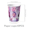 Transfronteiriço Novo Mais Vendido Tema Bruxa Caçadora Pop Conjunto de Suprimentos para Festa de Aniversário Louça Guardanapo Toalha de Mesa Decoração