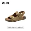 Sandálias Zhr Birkenstock para Mulheres, Uso ao Ar Livre, Novidade Verão 2026 Sandálias de Praia, Sandálias Baixas para Mulheres, Adequadas para Combinar com Vestidos