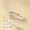 Anillo de Estrella de Seis Puntas de Plata de Ley 925 con Circonita para Mujer, Nuevo Modelo Más Vendido con Diamantes, Anillo para Dedo Índice, Estilo Europeo y Americano, Versátil y Moderno