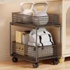 Estante de Almacenamiento con Carrito Estante para Organizar Mochilas Gabinete para Guardar Bolsos Debajo del Escritorio Artefacto para Colocar Ruedas en el Aula de Estudiantes