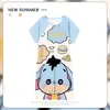 Pijama Feminino Verão Manga Curta Fino Desenho Animado Pequeno Fresco Fofo Estilo Ins Solto Camisola Doce Estudante Roupas de Casa