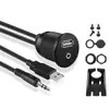 Cabo de dados USB fêmea com cabeça redonda para carro, cabo de carregamento USB macho para carro, adaptador de geladeira, cabo de extensão para celular