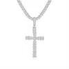 Colgante de Cruz de Moissanita Hip-Hop Europeo y Americano de Moda para Rappers y DJs