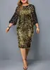 Europa y Estados Unidos talla grande Amazon wish AliExpress eBay costura malla brillante ajustado vestido de fiesta disponible