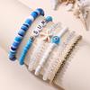 Conjunto de Pulseiras Infantis Contas de Arroz Boêmio Estilo Praia Estilo Oceano Pulseira de Menina Estrela do Mar Conjunto de Várias Peças Joias