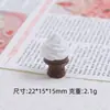 Simulação tridimensional de brincar com comida de sorvete acessórios criativos feitos à mão diy acessórios cola de creme resina pequenos acessórios saco de material
