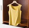 Colete Quente Sem Costura Derong Feminino Outono e Inverno Sem Mangas Gola Redonda Justo Plus Veludo Ajustado Aquecimento Susbottomer Camiseta Base