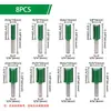 Faca Reta de 8 Cabos Cor Verde-Pintura Faca Reta de Duas Bordas Faca para Ranhurar Lâmina de Aço Tungstênio Máquina de Acabamento Fresadora para Marcenaria