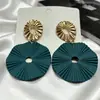 Brincos Coloridos de Moda Transfronteiriços, Brincos Geométricos em Forma de Gota, Nicho de Luxo Leve, Brincos Exagerados Europeus e Americanos de Alta Qualidade Atacado