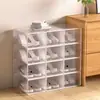 Caja de Zapatos Transparente de Plástico Engrosado Gabinete de Zapatos Apilable Caja de Almacenamiento a Prueba de Polvo y Humedad Caja de Almacenamiento para Organizar Deportes Dormitorio Venta al por Mayor