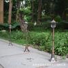 Solar Exterior Casa Poste Alto Hexagonal Farol Jardim Luz de Rua Pátio Gramado Paisagem À Prova D'água Lâmpada Sensor de Chama