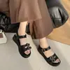 Sandalias Ysshadir para Mujer Hechas de Piel de Vaca de Capa Superior, Nuevas para Verano 2026, Piel Genuina, Suela Gruesa, Punta Descubierta, Suela Suave, Tira Única