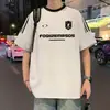 Camiseta de Manga Curta para Homem, Novo Estilo Verão 2026, Marca Tendência Casual Tamanho Grande, Top Solto Estilo Americano Meia-Manga Esportivo