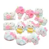 Accesorios de resina de gato abeja lindos de dibujos animados, clips para el pelo DIY de pegamento de crema, dijes para tazas de agua, dijes para zapatos, materiales de decoración de colgantes