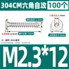 Tornillos Autorroscantes de Acero Inoxidable 304 CA Cabeza Plana Cabeza Delgada Cabeza Grande Hexagonal Interior Tornillos Autorroscantes M2M4M5M6