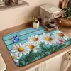 Esterilla Drenante de Tierra de Diatomeas para Plantas y Flores, Esterilla Absorbente de Agua de Secado Rápido para Encimera, Esterilla Secadora de Vajilla y Tazones, Esterilla para Cafetera