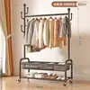 Cabide portátil e multifuncional para uso doméstico, varal simples para secar roupas em ambientes internos, cabide de chão para roupas e chapéus para quarto