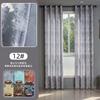 Cortinas de Comércio Exterior, Cortinas Blackout Total, Produtos Acabados para Quarto, Varanda, Sala de Estar, Tecido Blackout com Taxa de Blackout de 99%, Cortinas Blackout para Exportação