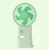 Ventilador Portátil Moderno Transfronteiriço com Suporte e Gancho, Mini Ventilador de Mão Recarregável por USB