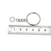 Chaveiro de 25mm com pingente de chave de corrente de quatro seções, chaveiro com fecho lagosta, pino de olhal e corrente para pendurar boneca