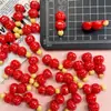 Mini Espetos de Frutas Vermelhas Gato Série Acessórios Acessórios para Nail Art Resina DIY Brincos Grampo de Cabelo Materiais