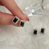Pendientes Clásicos de Zirconia Negra de Temperamento Pendientes Microincrustados para Ropa de Trabajo y Oficinistas para Usar Diariamente con Textura Completa y Pendientes al por Mayor