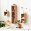 Estante de Pared de Madera Maciza Personalizado, Estante Simple de Rejilla para Almacenamiento en Casa, Estantería de Pared para Sala de Estar, Estilo de Montaje en Pared