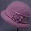 Sombreros para mujeres de mediana edad y ancianas, sombrero cálido de invierno para mamá, grueso con terciopelo, sombrero tipo cubo para personas mayores, abuela, sombrero de lana tejido para señora mayor