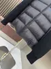 Versão Correta em Estoque Alta Qualidade m Nova Outono e Inverno Masculino Tricô Patchwork Gola Alta Jaqueta Casaco