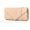 Bolsa de Noche Popular con Purpurina Metálica en Stock Bolso de Acrílico tipo Sobre Clutch de Fiesta para la Noche Cadena