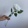 Flor Artificial de Rosa Única para Adereços de Cerimônia de Casamento, Decoração de Casa, Arranjo de Flores Artificiais, Parede de Buquê de Casamento de Luxo