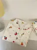 Pijama Completo de Desenho Animado Japonês para Mulheres, Conjunto de Cardigã com Gola e Shorts de Manga Curta para Verão, Roupa de Casa de Duas Peças