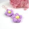 Spot handmade lã puff flor broche bonito cinco pequenas flores crochê DIY acessórios de cabelo feitos à mão