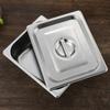 Lavabo de Acero Inoxidable Lavabo Rectangular para Porciones Lavabo Cuadrado Plato con Marcas Mesa para Conservación del Calor Lavabo para Comida Rápida Carro de Comida Lavabo para Comedor con Tapa Caja