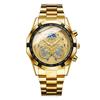 Reloj automático de negocios de moda de marca de alta gama para hombre, reloj de cuarzo hueco luminoso resistente al agua, reloj de comercio exterior para hombre transfronterizo