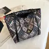 Bolso de Hombro Nuevo Estilo Étnico, Sencillo y de Gran Capacidad, Diseño para Mujer, Estilo Urbano de Moda, Bolso de Lona Portátil para Hombro