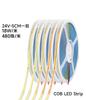 Fita de LED Cob 12V Baixa Tensão Sem Piscamento 220V Autoadesiva Interna Sala de Estar Doméstica 24V Flexível Luz Suave Regulável