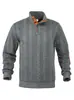 El superventas transfronterizo de TEMU: Sudadera Henley de moda europea y americana, nueva, con botones, de manga larga, con bordado de aplicación, para primavera y otoño