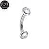 Anel de Piercing G23F136 de Liga de Titânio 16g com Rosca Interna, Anel de Nariz Cravejado com Diamante, Brinco, Piercing de Lábio, Stud de Sobrancelha - Em Estoque do Fabricante - Transfronteiriço